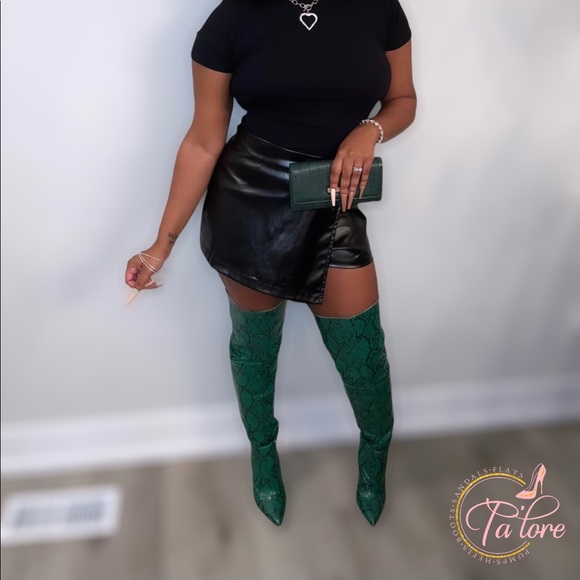 Over The Knee Snakeskin Boots - Picture 5 of 5